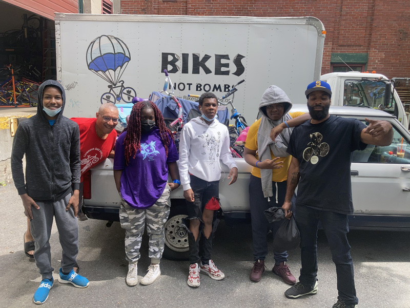 Bikes Not Bombs and Cambridge Bike Give Back, Summer 2021